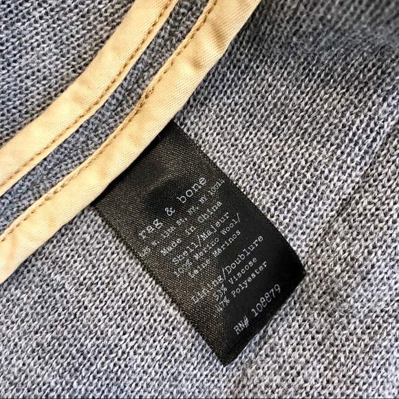 Rag & Bone Gray & Black Trim Sweater Blazer XS - Picture 6 of 8